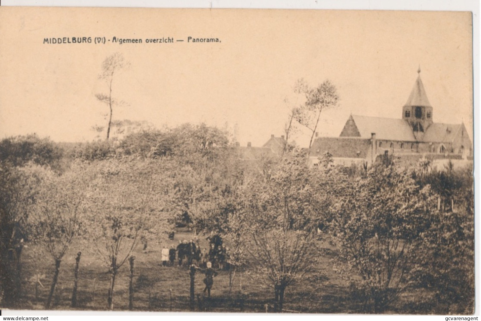 MIDDELBURG = VLAANDEREN  =  ALGEMEEN ZICHT.     PANORAMA.   2 SCANS - Assenede