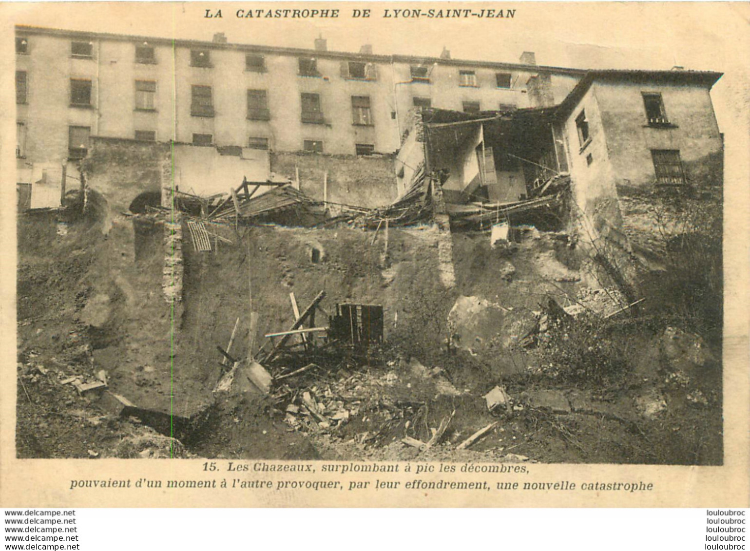 LYON SAINT JEAN LA CATASTROPHE LES CHAZEAUX - Sonstige & Ohne Zuordnung