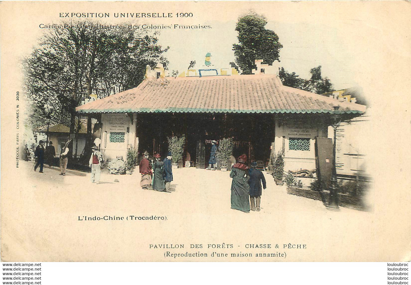 INDO-CHINE PAVILLON DES FORETS CHASSE ET PECHE EXPOSITION UNIVERSELLE 1900 - Expositions
