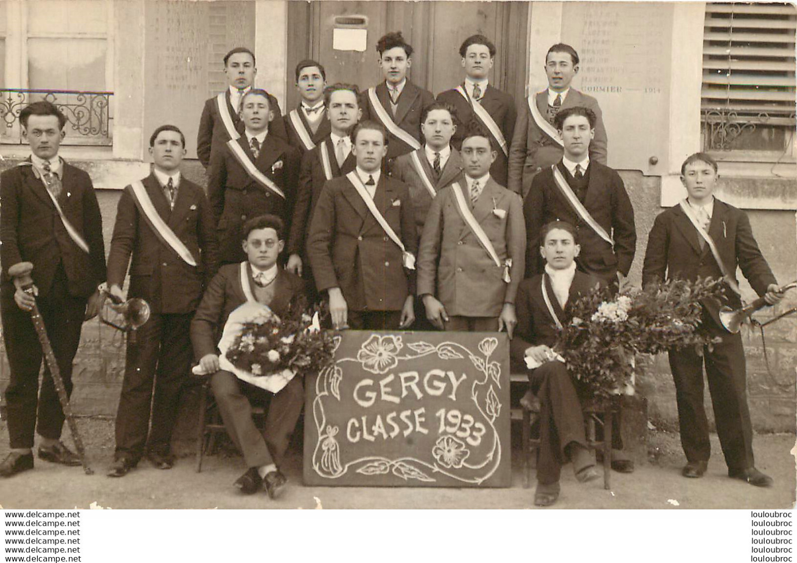 GERGY CARTE PHOTO CONSCRITS CLASSE 1933 - Autres & Non Classés