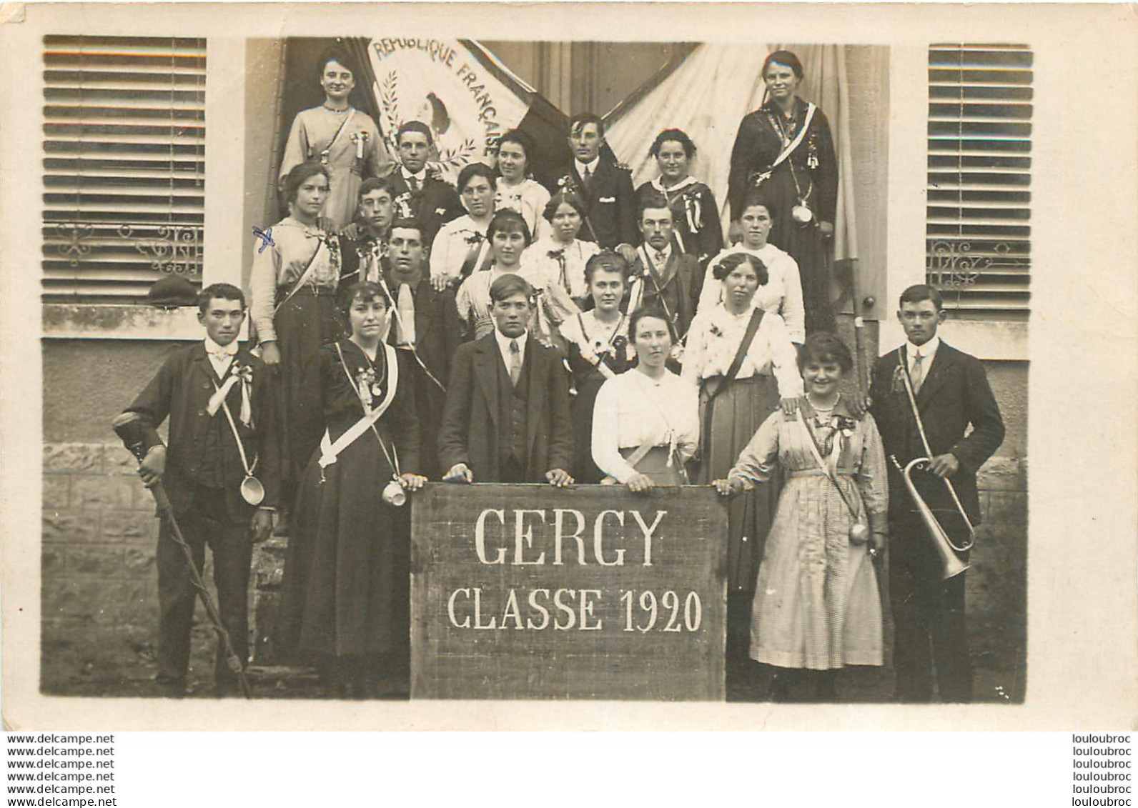 GERGY CARTE PHOTO CONSCRITS CLASSE 1920 REF F - Autres & Non Classés