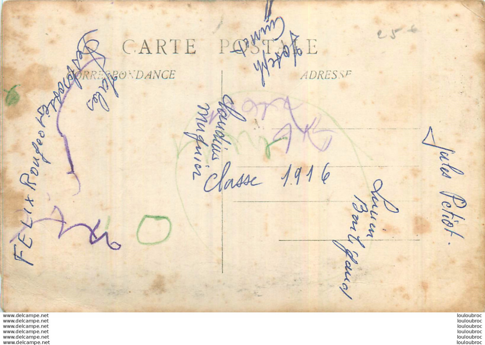 GERGY CARTE PHOTO CONSCRITS CLASSE 1916 REF C - Sonstige & Ohne Zuordnung