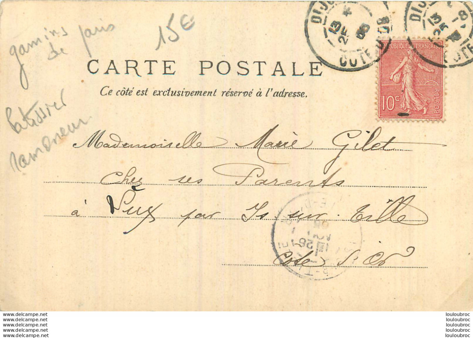 GAMINS DE PARIS CARTE PHOTO PATISSIER ET  RAMONEUR 1905 - Petits Métiers à Paris