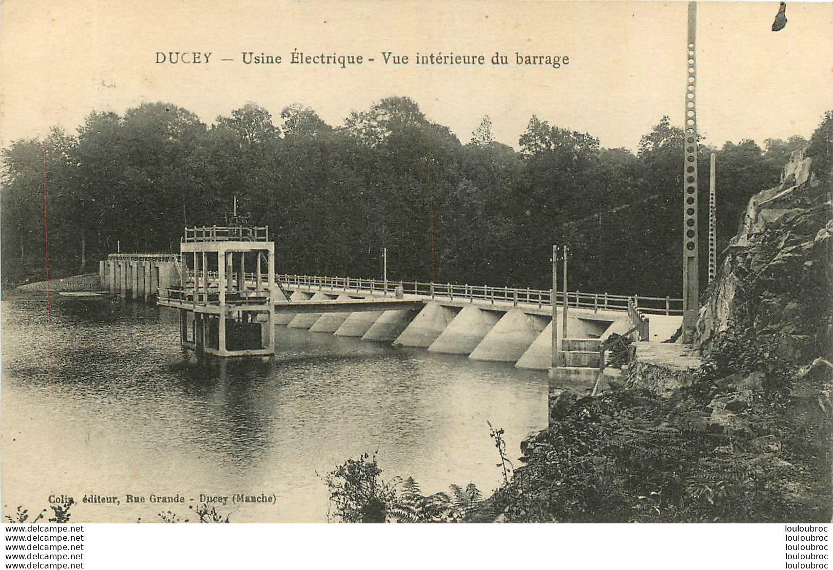 DUCEY USINE ELECTRIQUE VUE INTERIEURE DU BARRAGE - Ducey