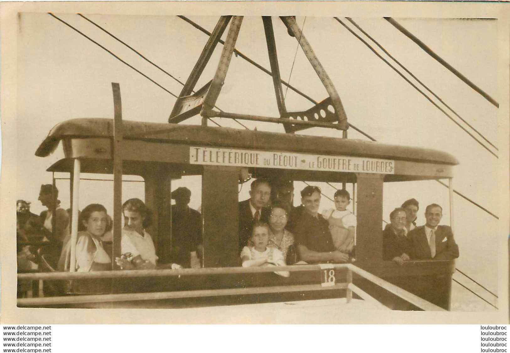 CARTE PHOTO TELEFERIQUE DU BEOUT LE GOUFFRE DE LOURDES - Andere & Zonder Classificatie