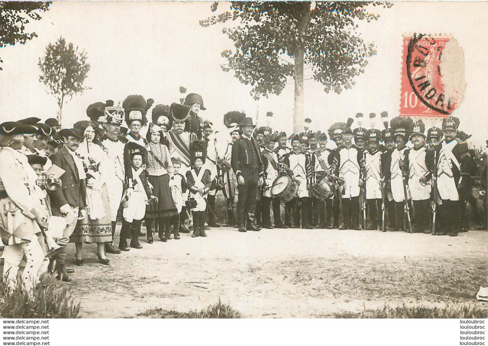 BOUSSAY CARTE PHOTO PEUT ETRE UNE CEREMONIE EN HONNEUR A JACQUES FRANCOIS DE MENOU GENERAL FRANCAIS EMPIRE - Andere & Zonder Classificatie