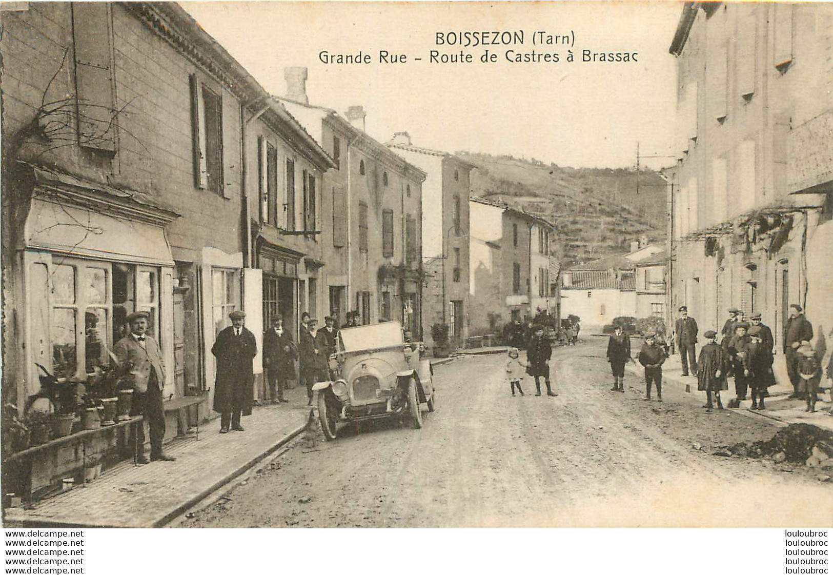 BOISSEZON GRANDE RUE  ROUTE DE CASTRES A BRASSAC ET VIELLE AUTOMOBILE - Andere & Zonder Classificatie