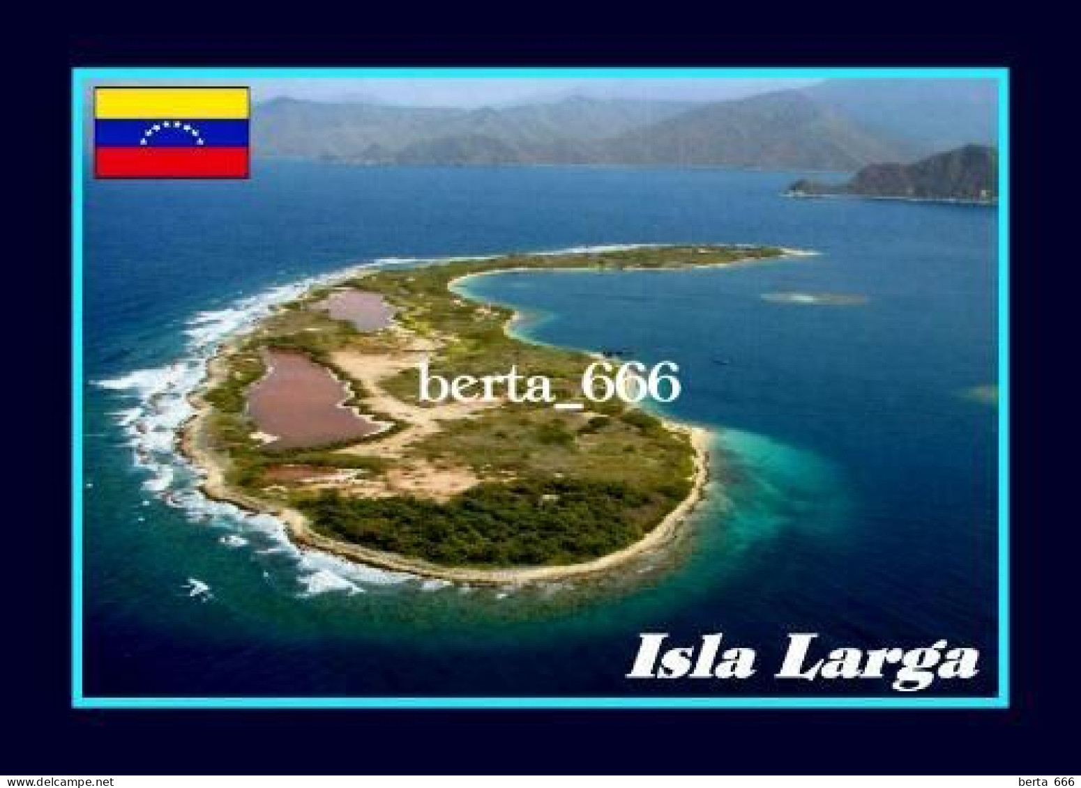 Venezuela Isla Larga Aerial View New Postcard - Venezuela