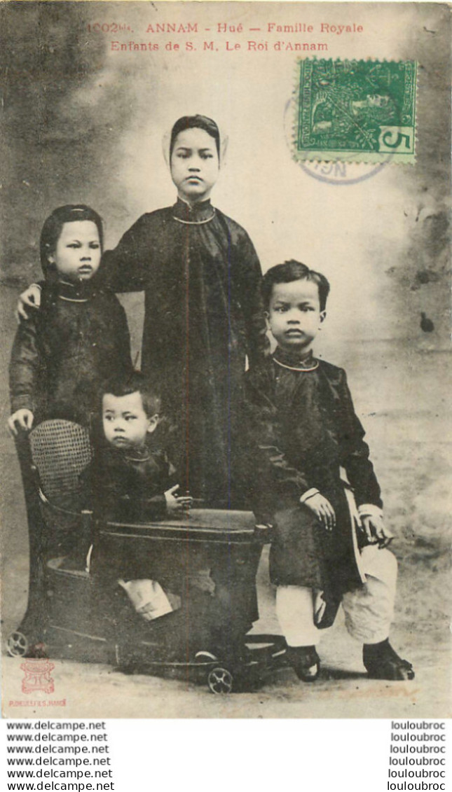 ANNAM HUE FAMILLE ROYALE ENFANTS DE S.M. LE ROI D'ANNAM - Viêt-Nam