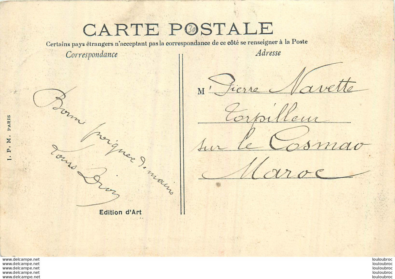 BATEAU LE IENA DISTRIBUTION DE LA SOUPE  DOCUMENT PRIS AVANT L'EXPLOSION DU 12 MARS 1907 - Oorlog