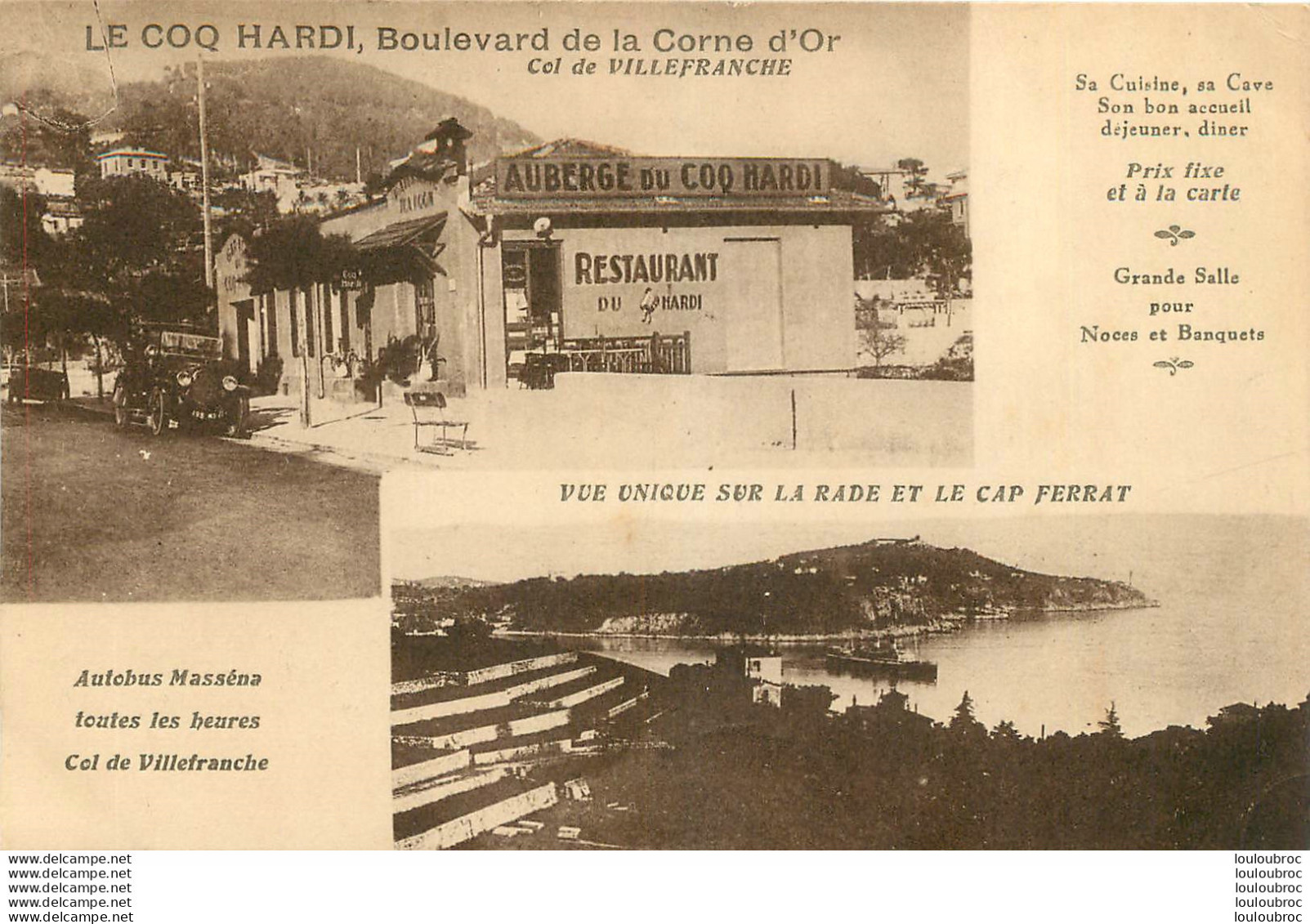 VILLEFRANCHE SUR MER LE COQ HARDI BOULEVARD DE LA CORNE D'OR - Villefranche-sur-Mer