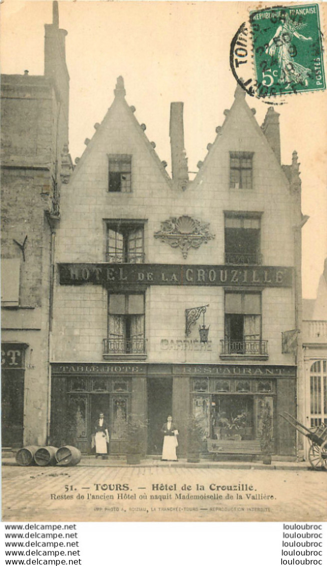 TOURS HOTEL DE LA CROUZILLE  EDITION BOIZIAU - Tours