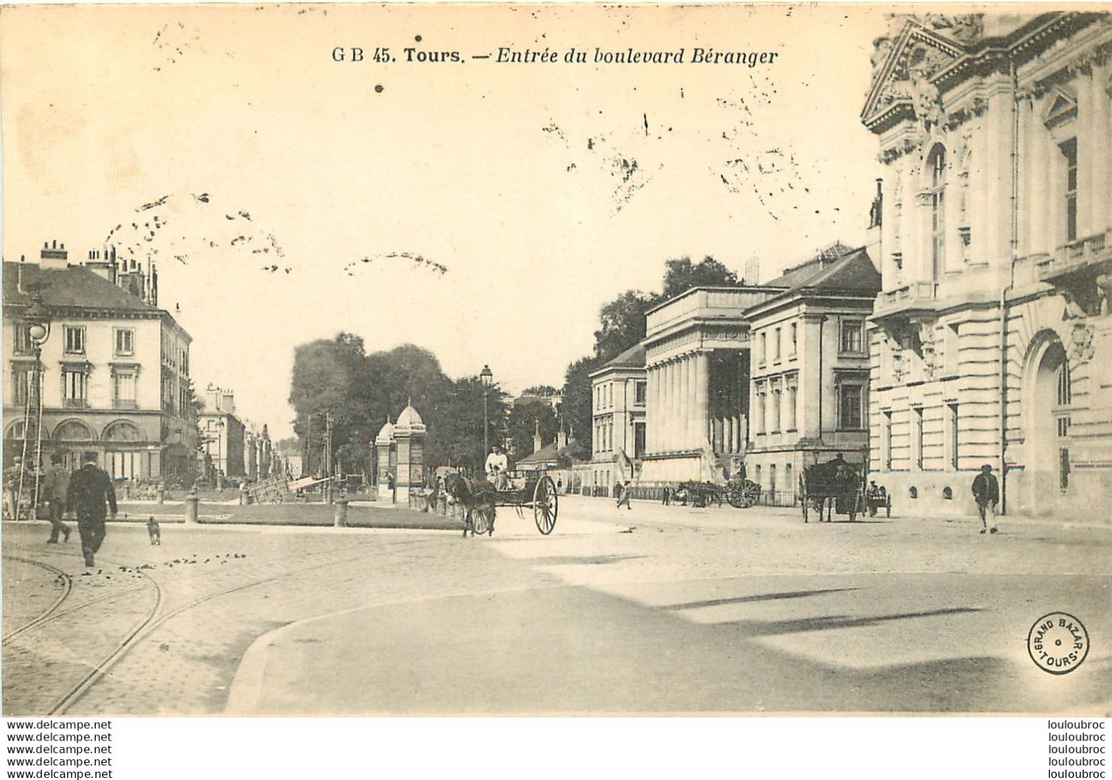 TOURS ENTREE DU BOULEVARD BERANGER  EDITION GB N°45 - Tours