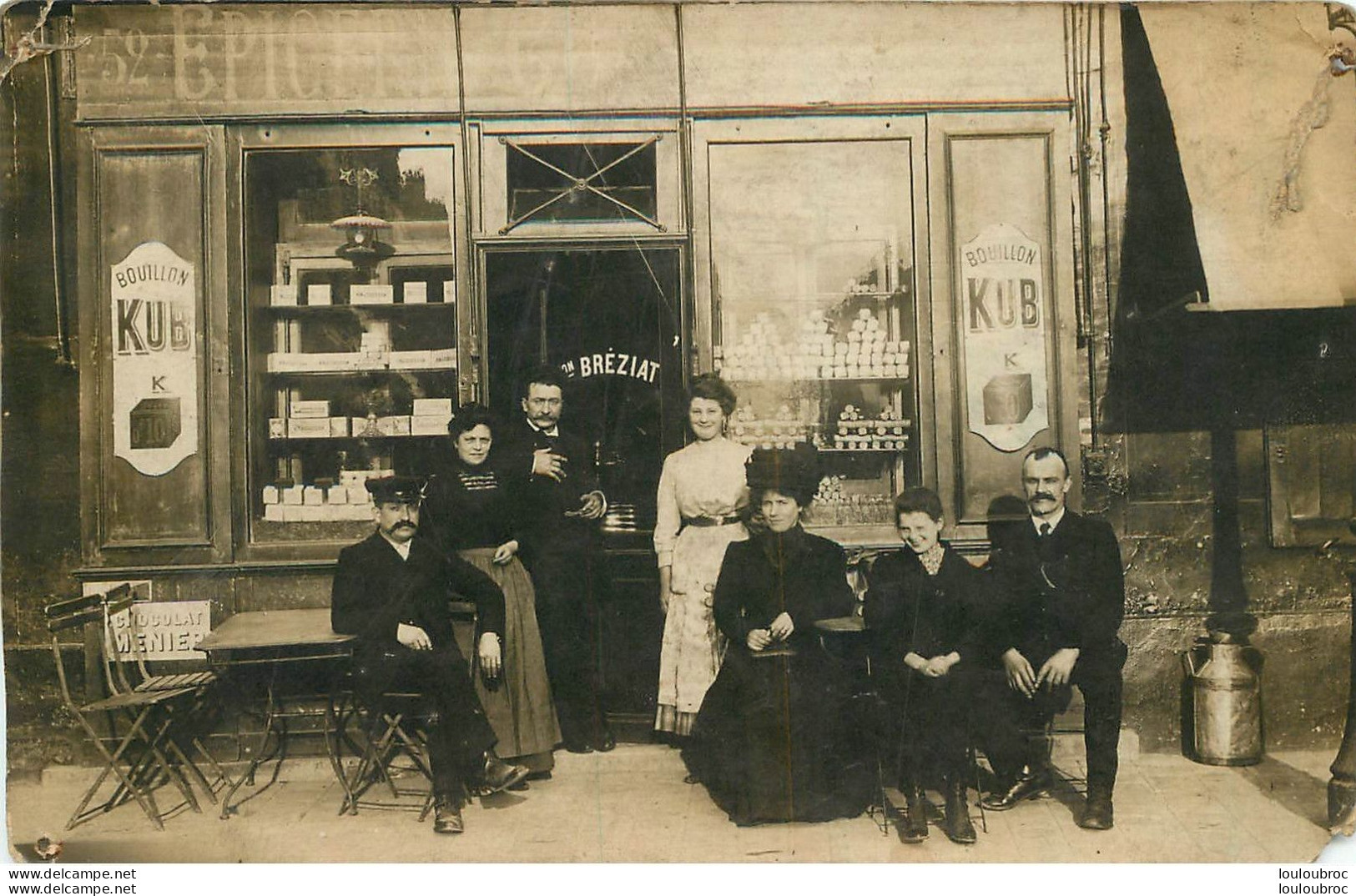 LE PRE SAINT GERVAIS CARTE PHOTO EPICERIE BREZIAT 52 RUE CHARLES NODIER R1 - Le Pre Saint Gervais