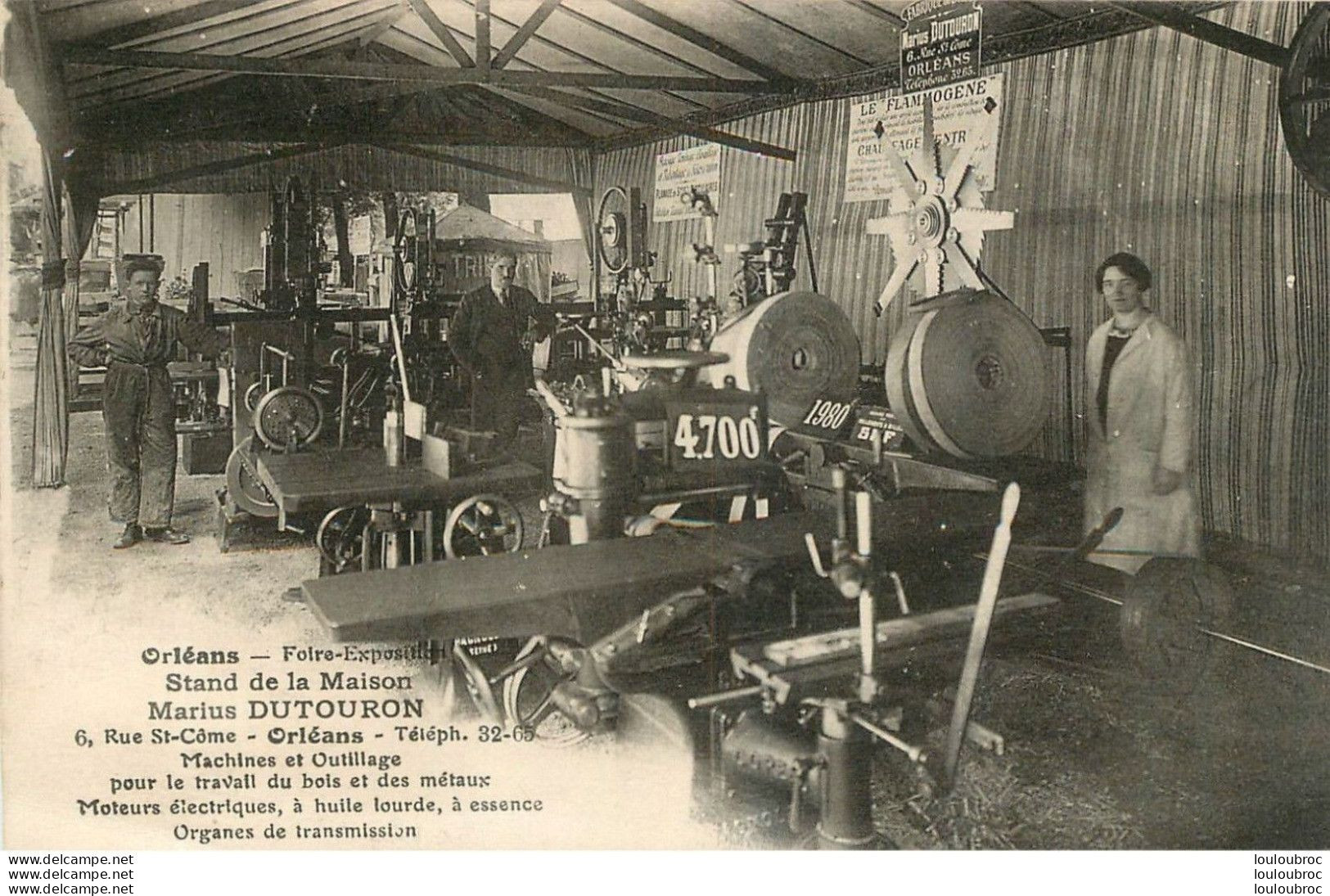 RARE ORLEANS FOIRE EXPOSITION STAND DE LA MAISON MARIUS DUTOURON  MACHINES ET OUTILLAGE Ref3 - Orleans