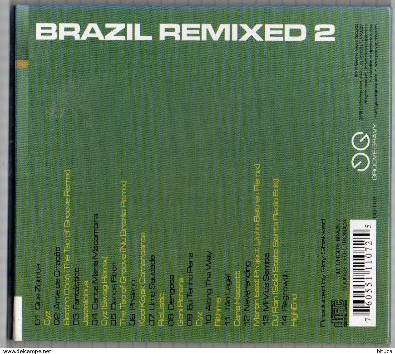 CD 14 TITRES BRAZIL REMIXED 2 GROOVE GRAVY - Jazz