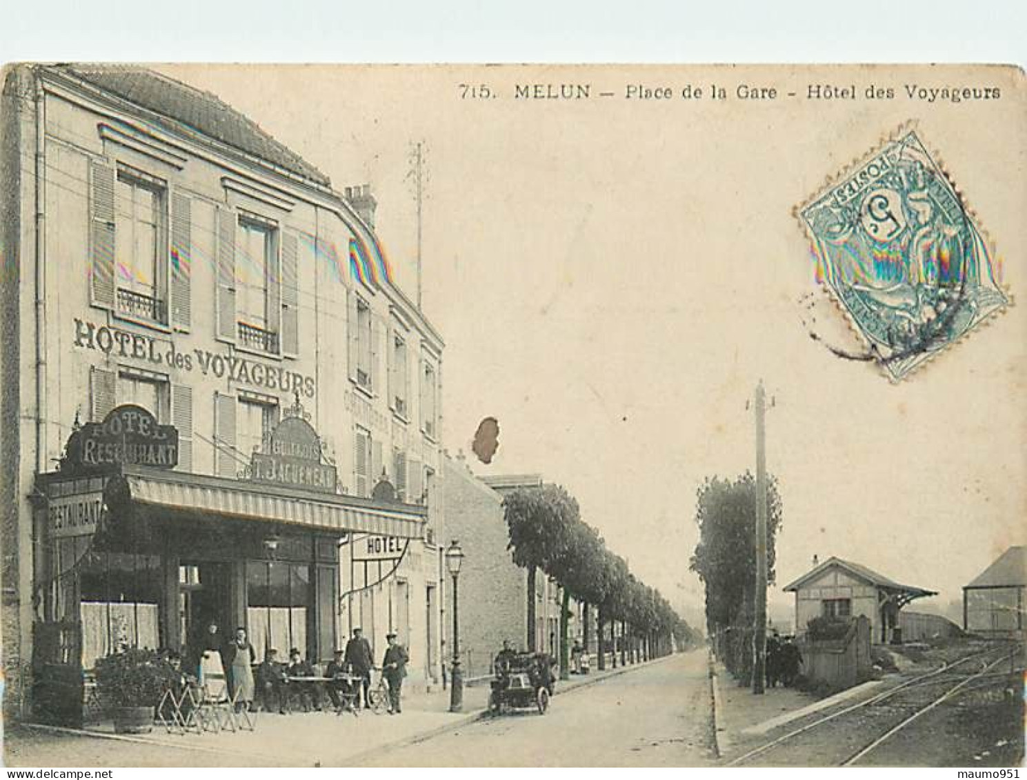 77 MELUN - Place De La Gare Hôtel Des Voyageurs - Melun