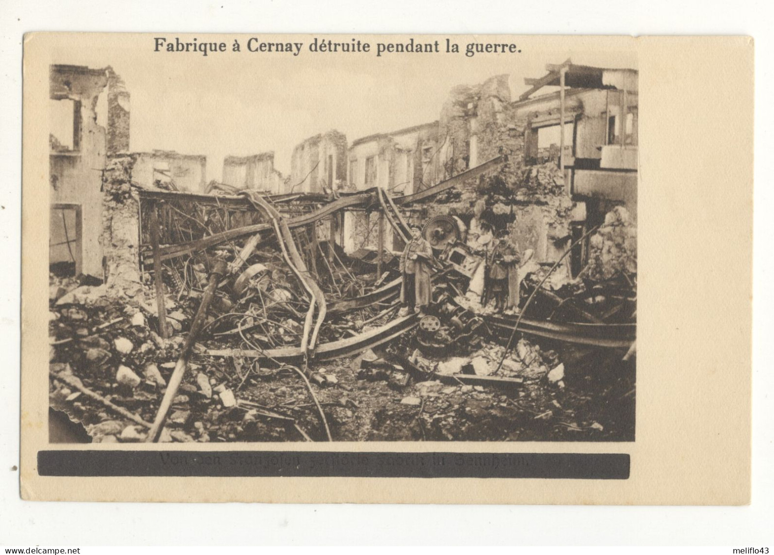 68/ CPA - Fabrique à Cernay Détruite Pendant La Guerre (Bombardement) - Cernay