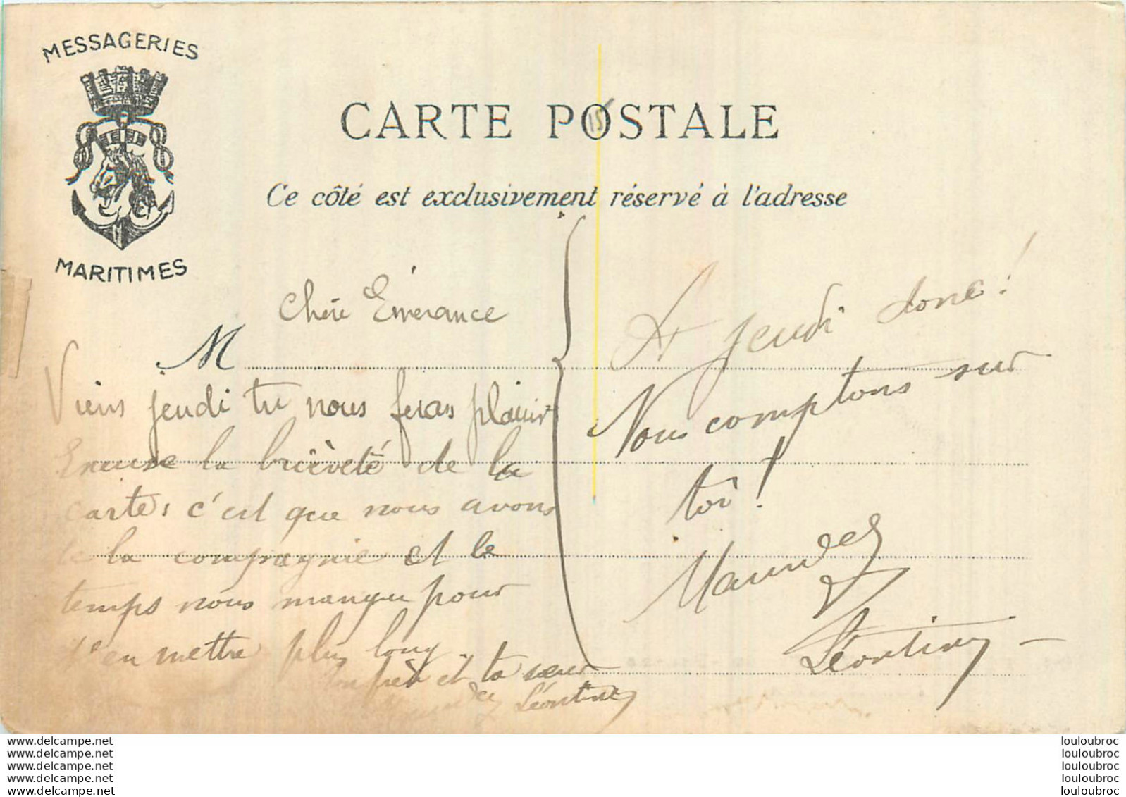 PONDICHERY POUSSE POUSSE PONDICHERIEN CARTE MESSAGERIES MARITIMES - Inde