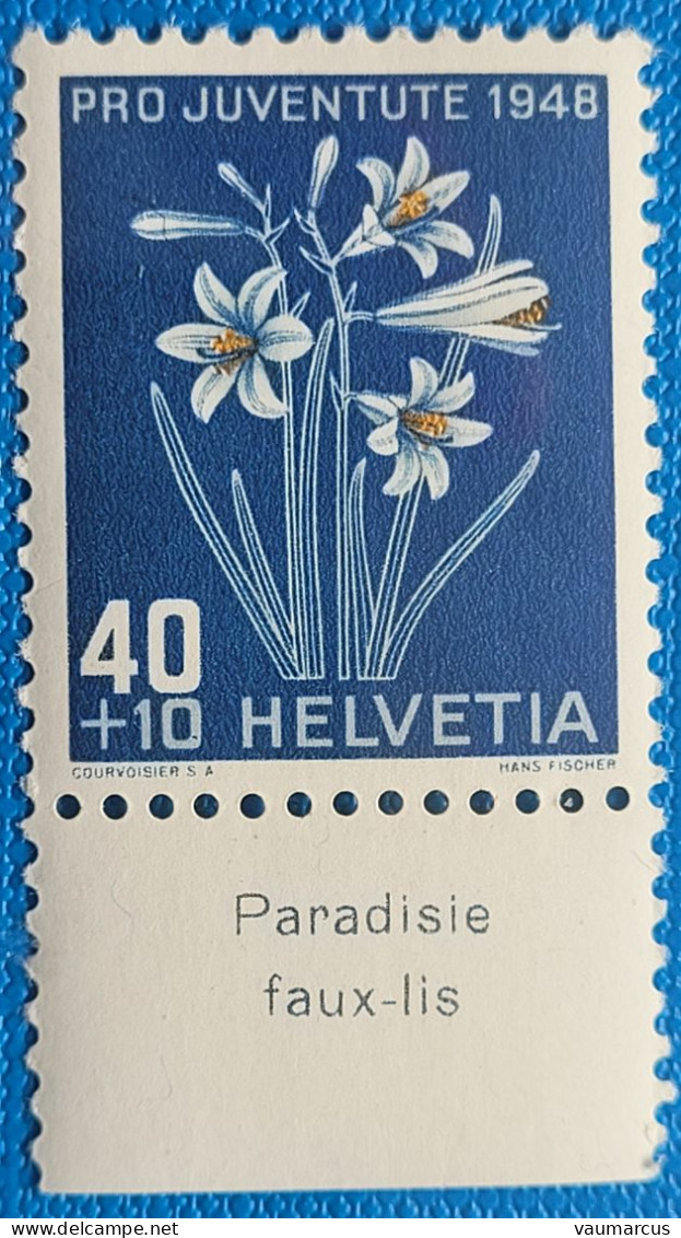 1948 Zu J 128 PRO JUVENTUTE Avec TABS En Français ** / MNH - Unused Stamps
