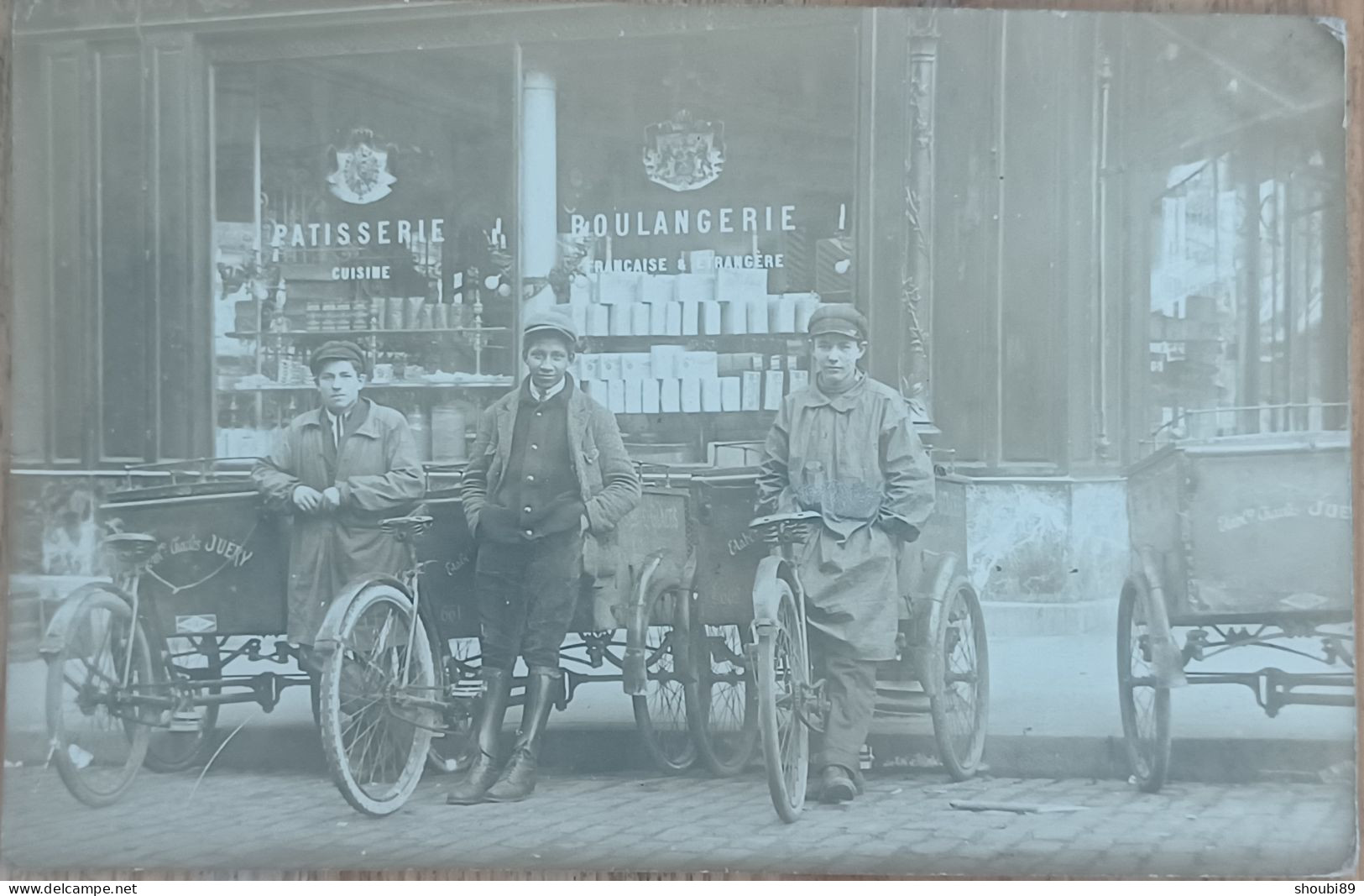 BOULANGERIE PATISSSERIE LIVREUR CHARLES JUERY 8 RUE DE JARENTE PARIS MÉTIER MAGASIN DEVANTURE CARTE PHOTO - Paris (04)