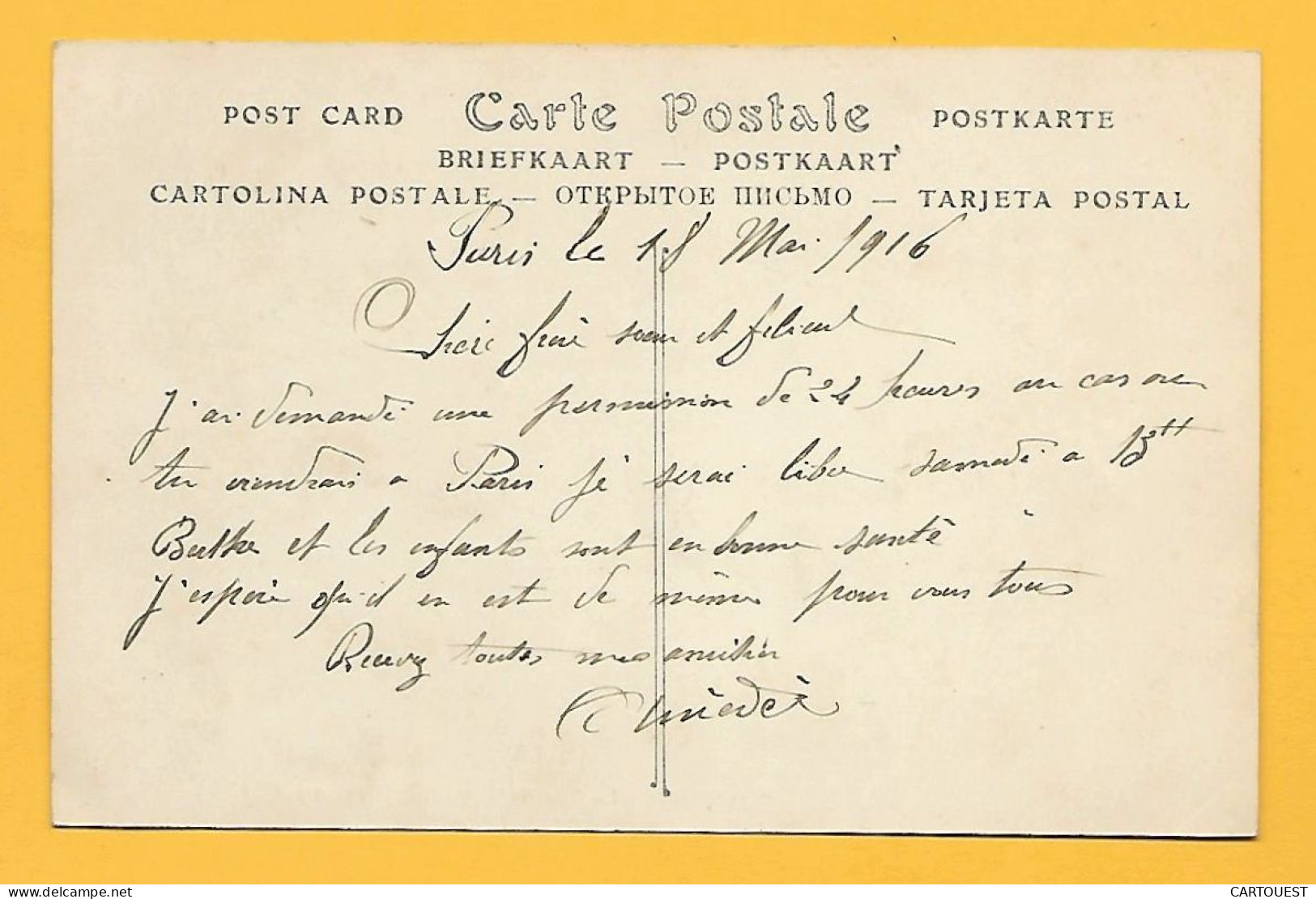 CPA PARIS - Rue Castiglione 1916 - Other & Unclassified