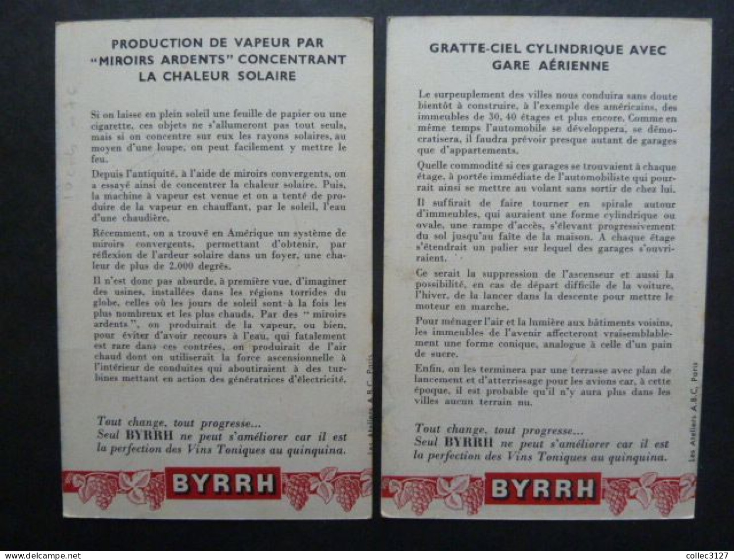 CX3 - Publicité BIRRH - 24 Regards Sur L'Avenir - Lot De 10 Cartes Illustrées Format CPA - Texte Au Dos - Autres & Non Classés