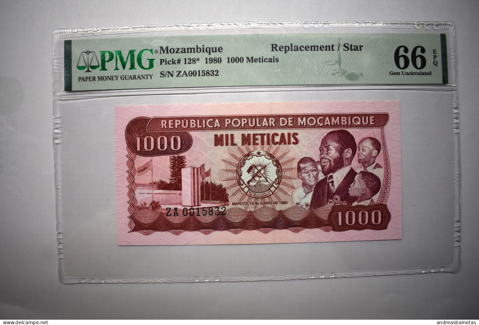 Banknotes   Mozambique 1000 Meticais 1980 PMG 66 - Moçambique