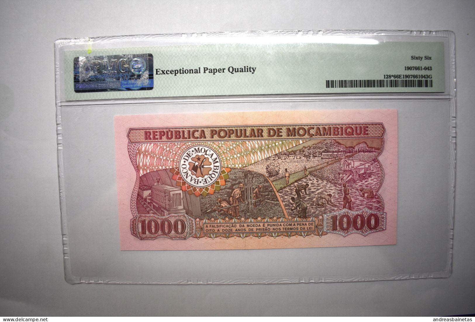 Banknotes   Mozambique 1000 Meticais 1980 PMG 66 - Moçambique