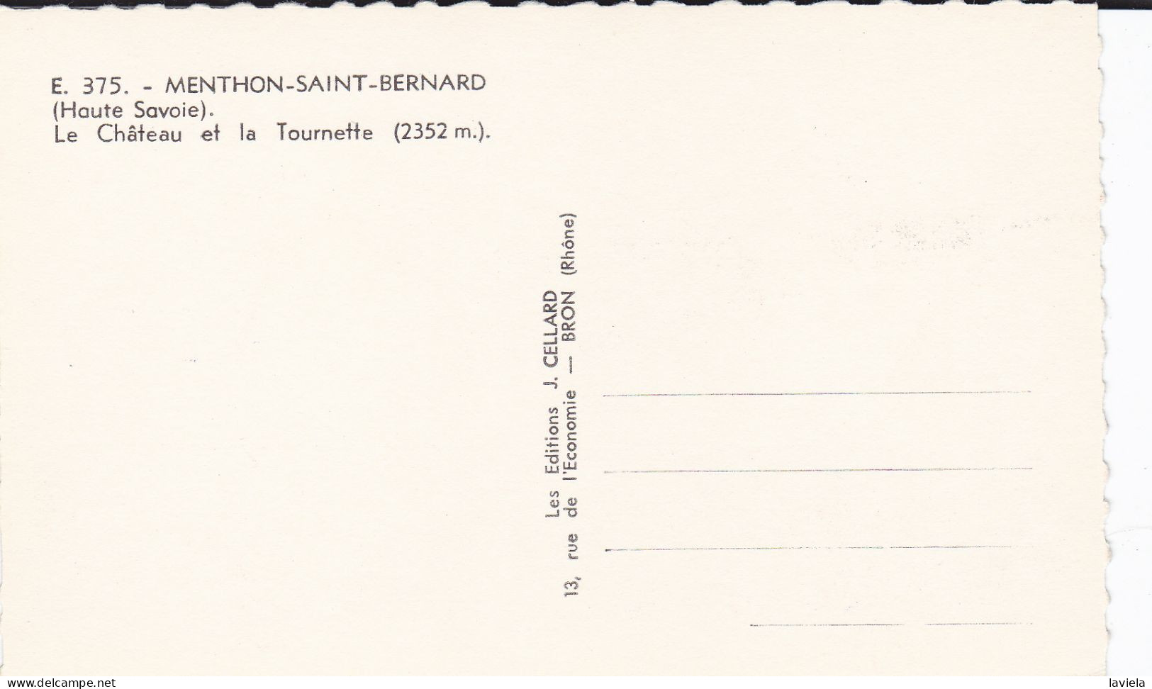 74 MENTHON-ST-BERNARD - Le Château Et La Tournette (2352 M) - Other & Unclassified