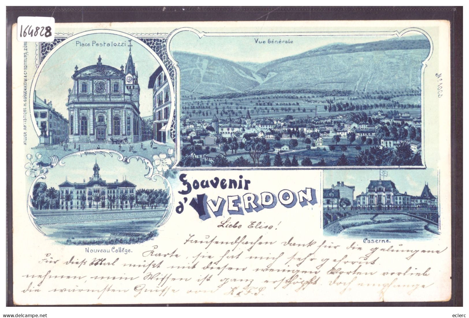 DISTRICT D'YVERDON - YVERDON - LITHO - TB - Yverdon-les-Bains 