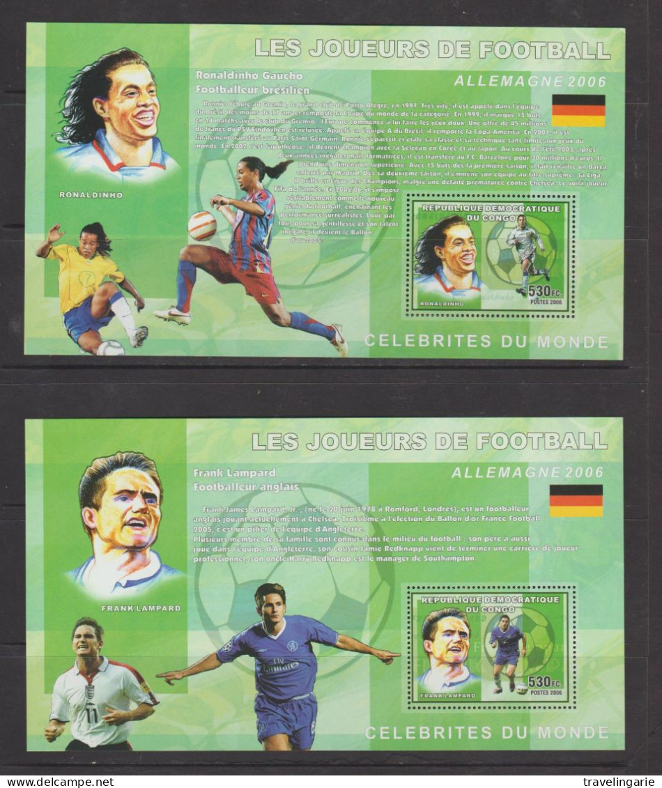 Democratic Republic Of Congo 2006 Football Players GERMANY 2006 S/S Set MNH ** - Neufs