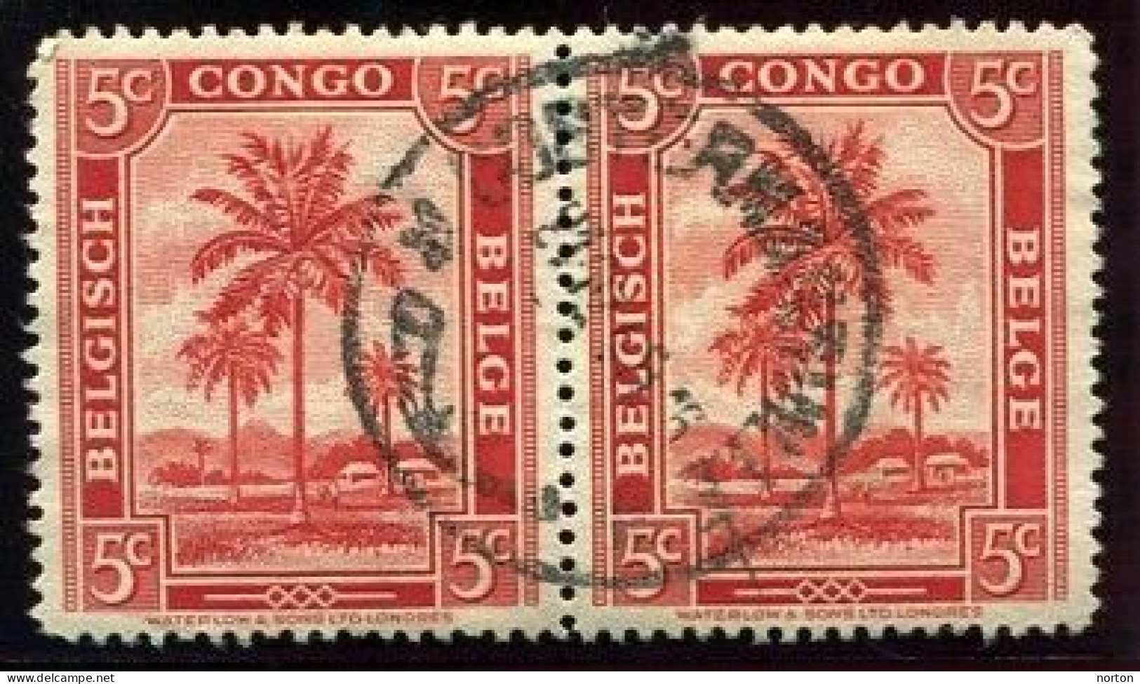 Congo Costermansville Oblit. Keach 8A2 Sur C.O.B. 228 (paire) Le 21/07/1946 - Used Stamps