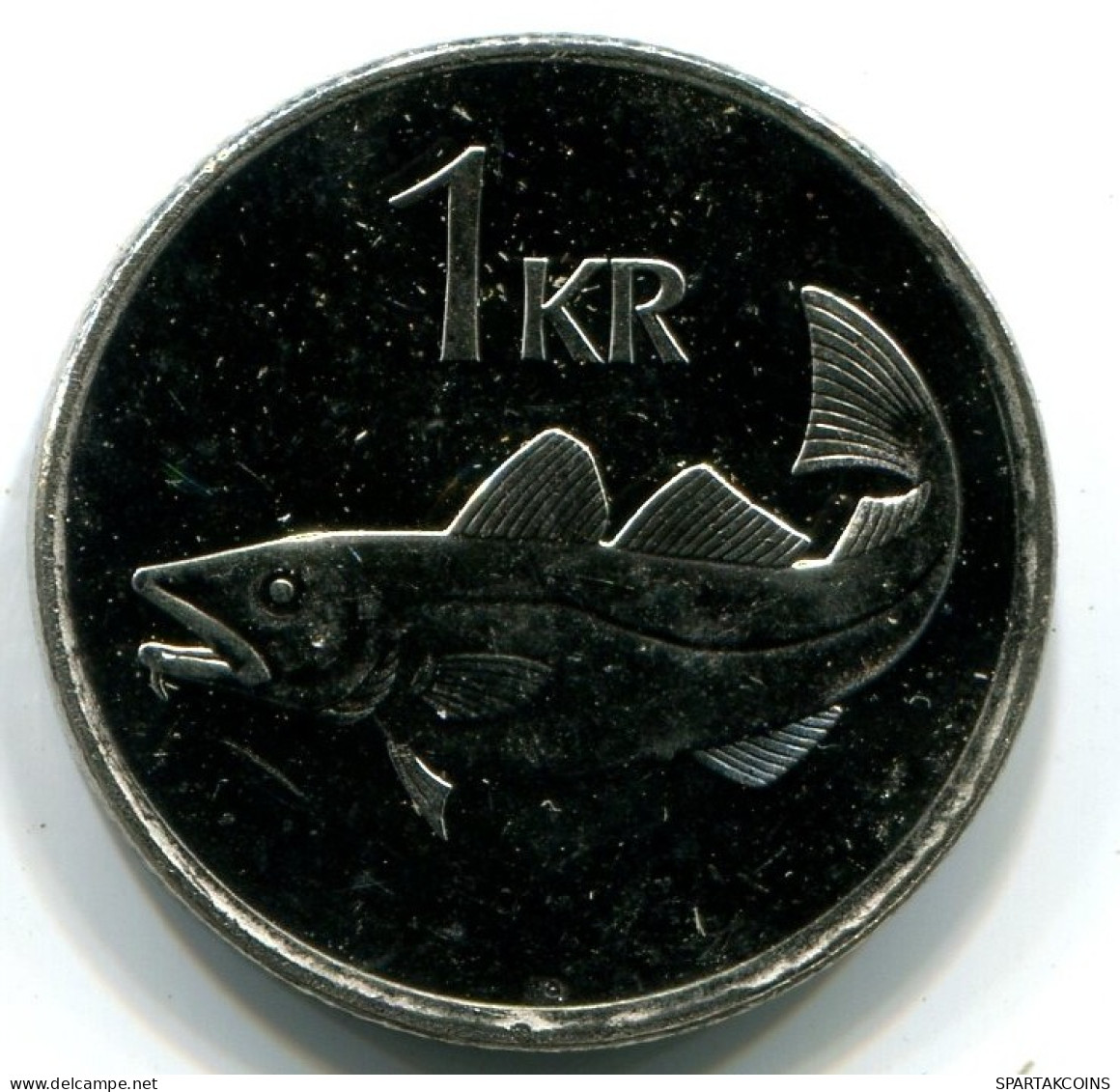 1 KRONA 1999 ICELAND UNC Fish Coin #W11223.U.A - Iceland