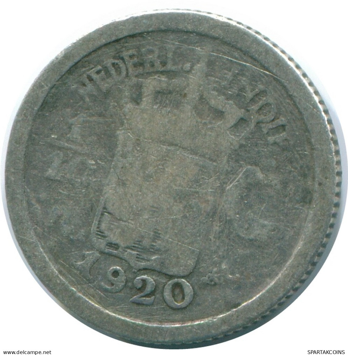 1/10 GULDEN 1920 NIEDERLANDE OSTINDIEN SILBER Koloniale Münze #NL13391.3.D.A - Niederländisch-Indien
