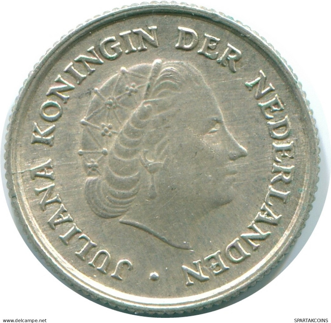 1/10 GULDEN 1963 ANTILLAS NEERLANDESAS PLATA Colonial Moneda #NL12460.3.E.A - Antilles Néerlandaises