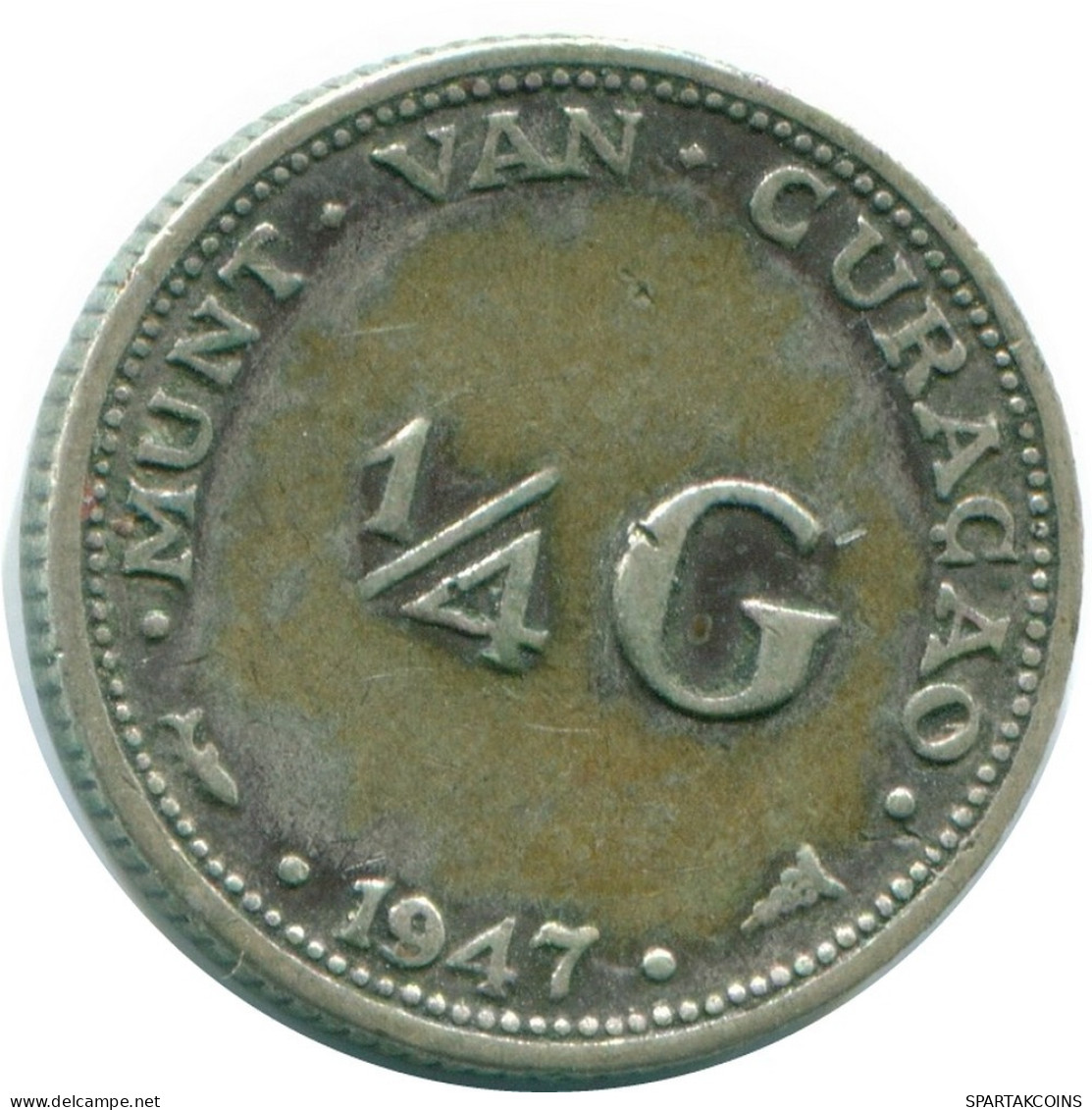 1/4 GULDEN 1947 CURACAO NIEDERLANDE SILBER Koloniale Münze #NL10809.4.D.A - Curaçao