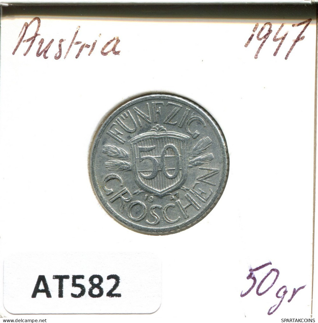 50 GROSCHEN 1947 AUSTRIA Moneda #AT582.E.A - Oostenrijk