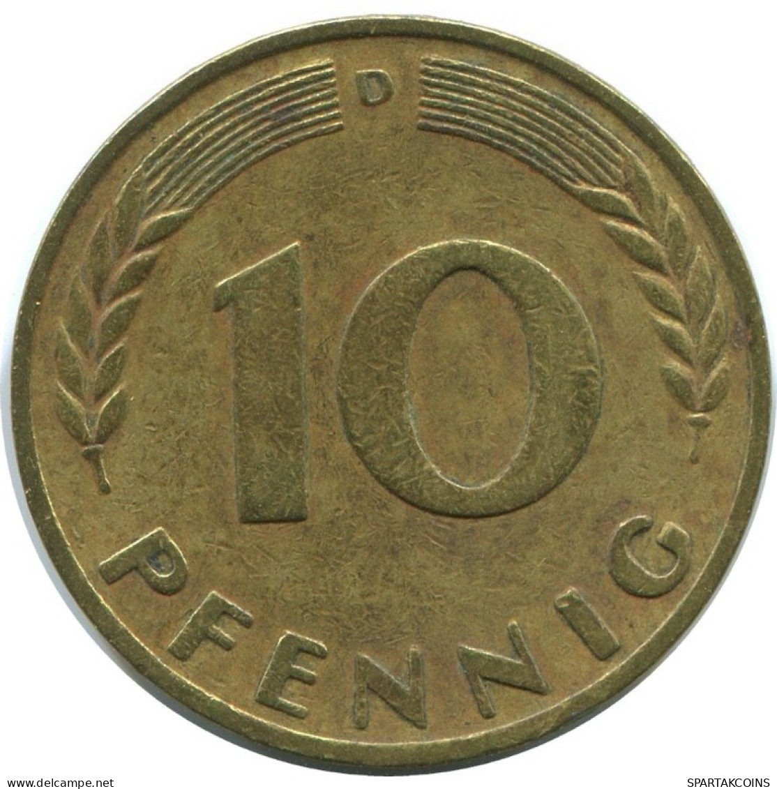 10 PFENNIG 1950 D WEST & UNIFIED GERMANY Coin #AD845.9.U.A - 10 Pfennig