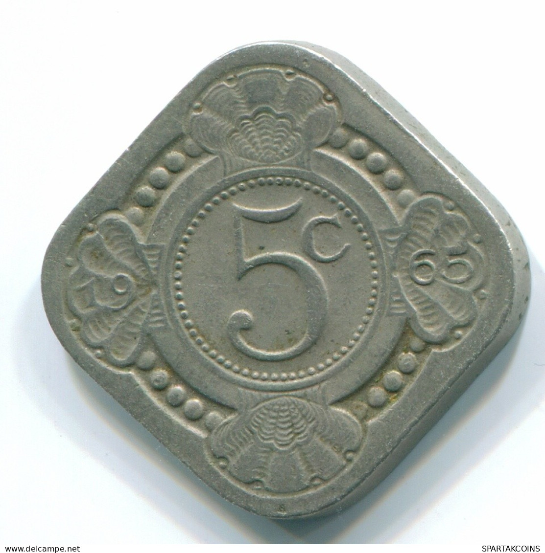 5 CENTS 1965 NIEDERLÄNDISCHE ANTILLEN Nickel Koloniale Münze #S12436.D.A - Antille Olandesi