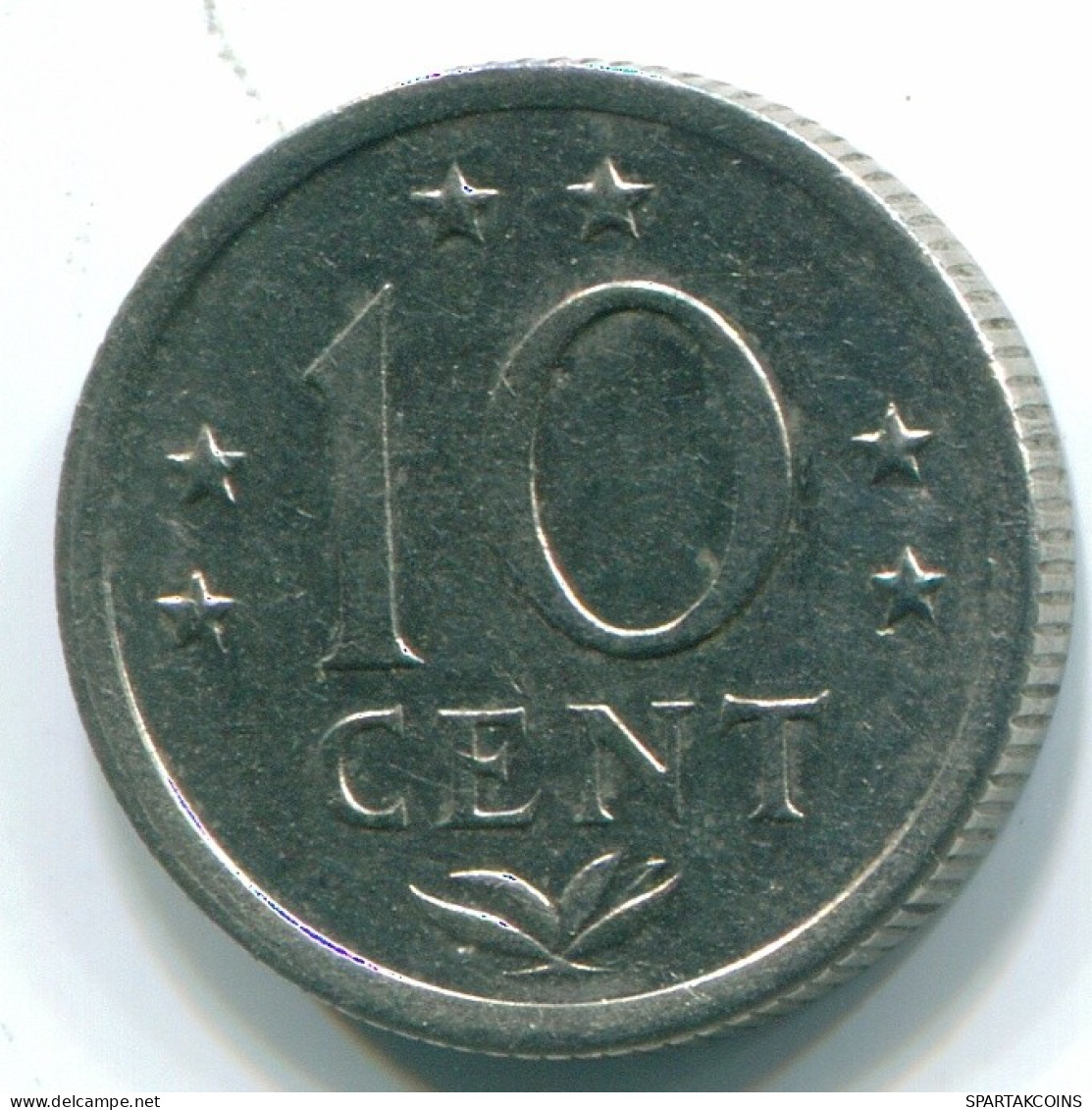 10 CENTS 1971 NETHERLANDS ANTILLES Nickel Colonial Coin #S13464.U.A - Antille Olandesi