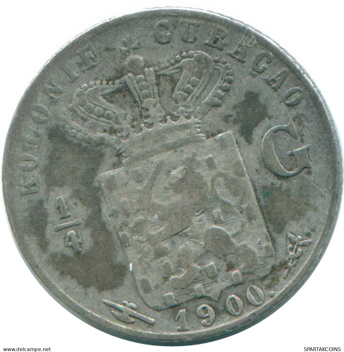 1/4 GULDEN 1900 CURACAO NIEDERLANDE SILBER Koloniale Münze #NL10490.4.D.A - Curaçao