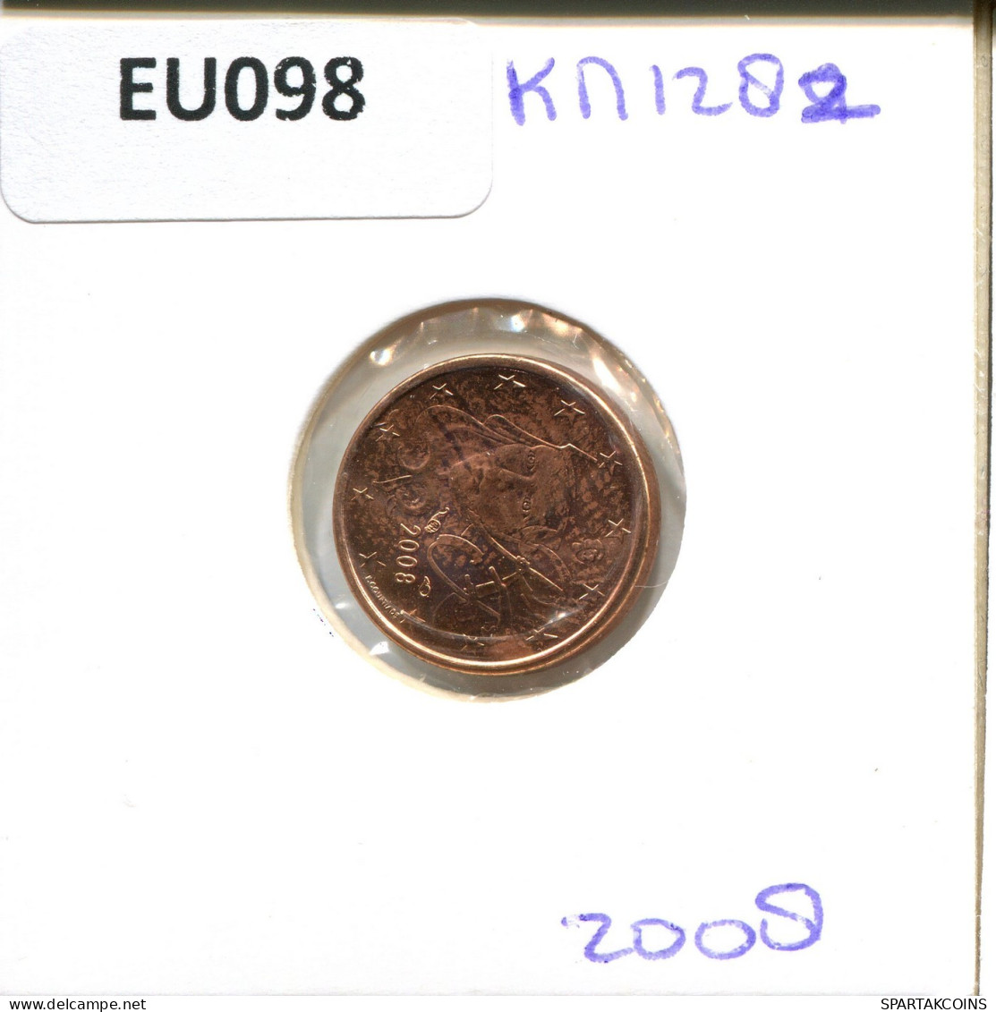 1 EURO CENT 2008 FRANCE Coin #EU098.U.A - Frankrijk
