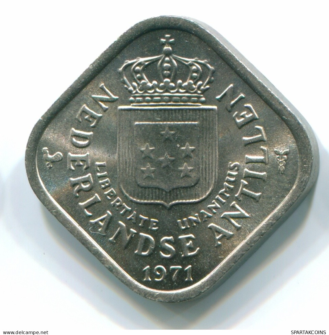 5 CENTS 1971 NIEDERLÄNDISCHE ANTILLEN Nickel Koloniale Münze #S12194.D.A - Nederlandse Antillen