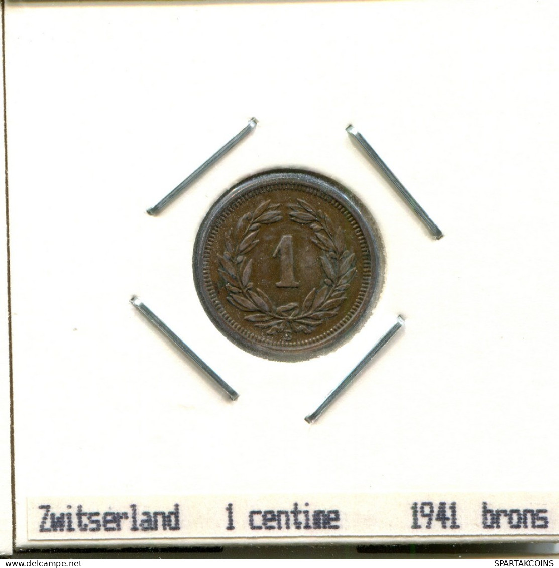 1 RAPPEN 1941 SUISSE SWITZERLAND Pièce #AS481.F.A - Andere & Zonder Classificatie