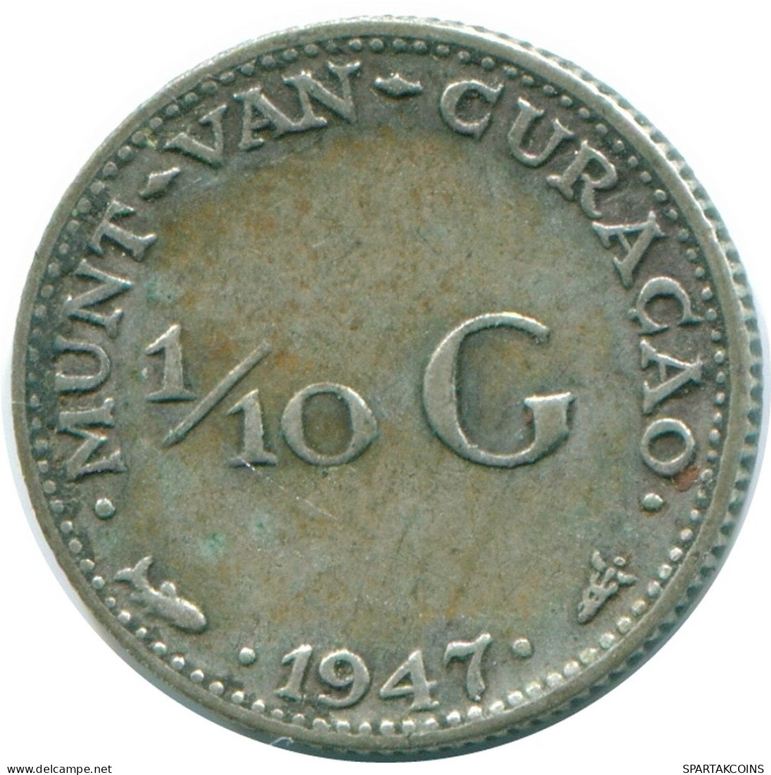 1/10 GULDEN 1947 CURACAO NEERLANDÉS NETHERLANDS PLATA #NL11843.3.E.A - Curacao