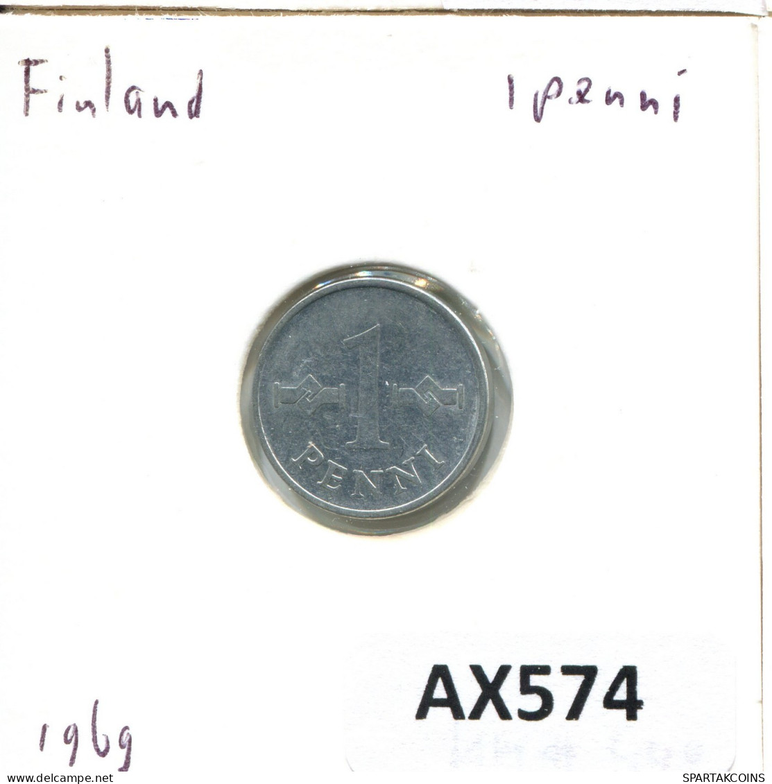 1 PENNY 1969 FINNLAND FINLAND Münze #AX574.D.A - Finlande