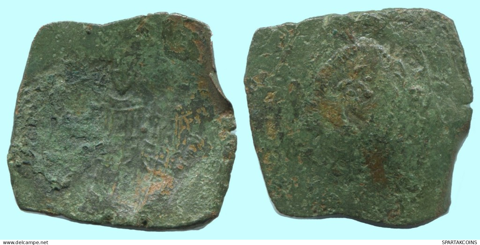 Authentique Original Antique BYZANTIN EMPIRE Trachy Pièce 2.3g/24mm #AG591.4.F.A - Byzantinische Münzen