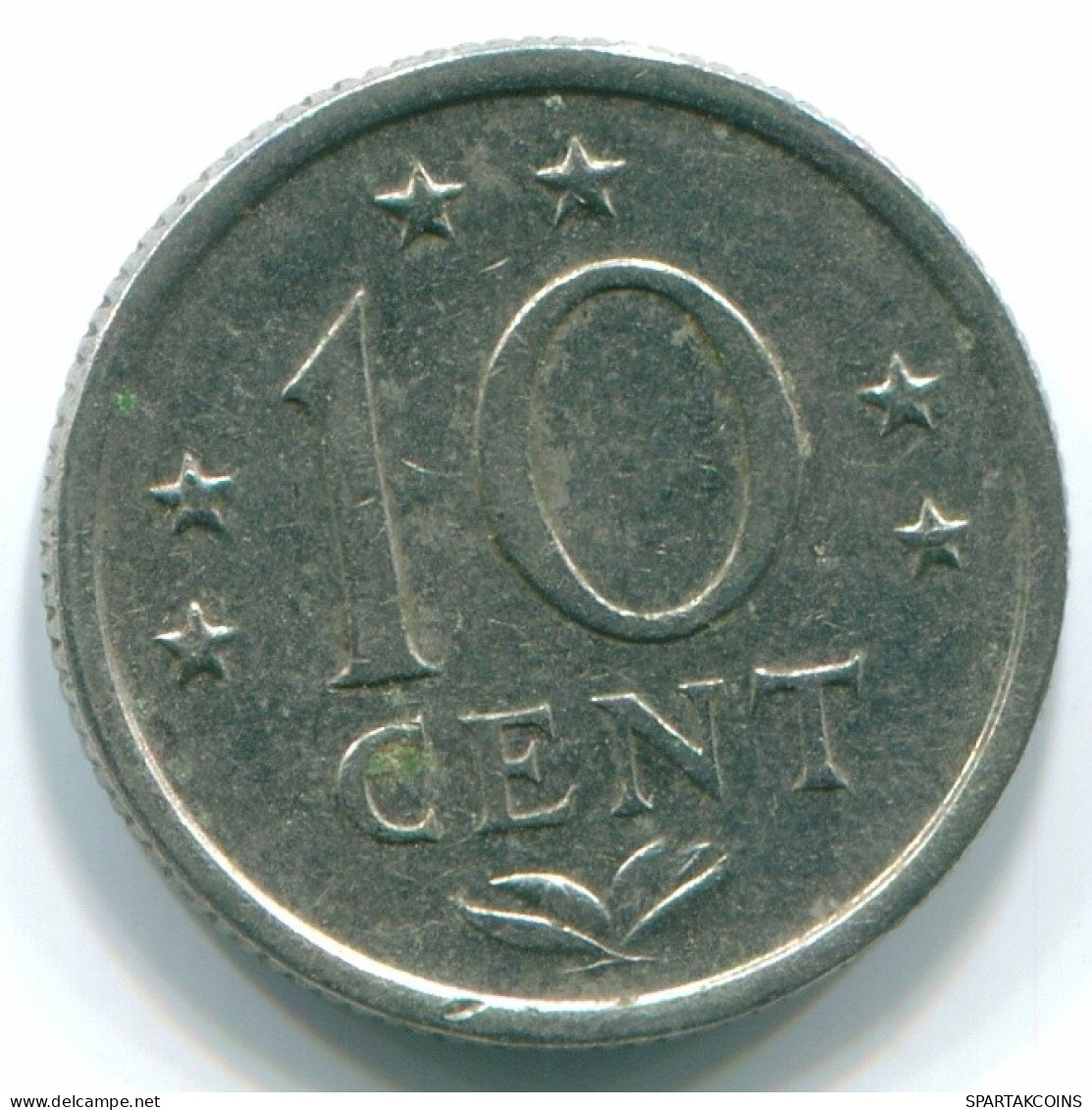 10 CENTS 1971 ANTILLES NÉERLANDAISES Nickel Colonial Pièce #S13414.F.A - Antille Olandesi