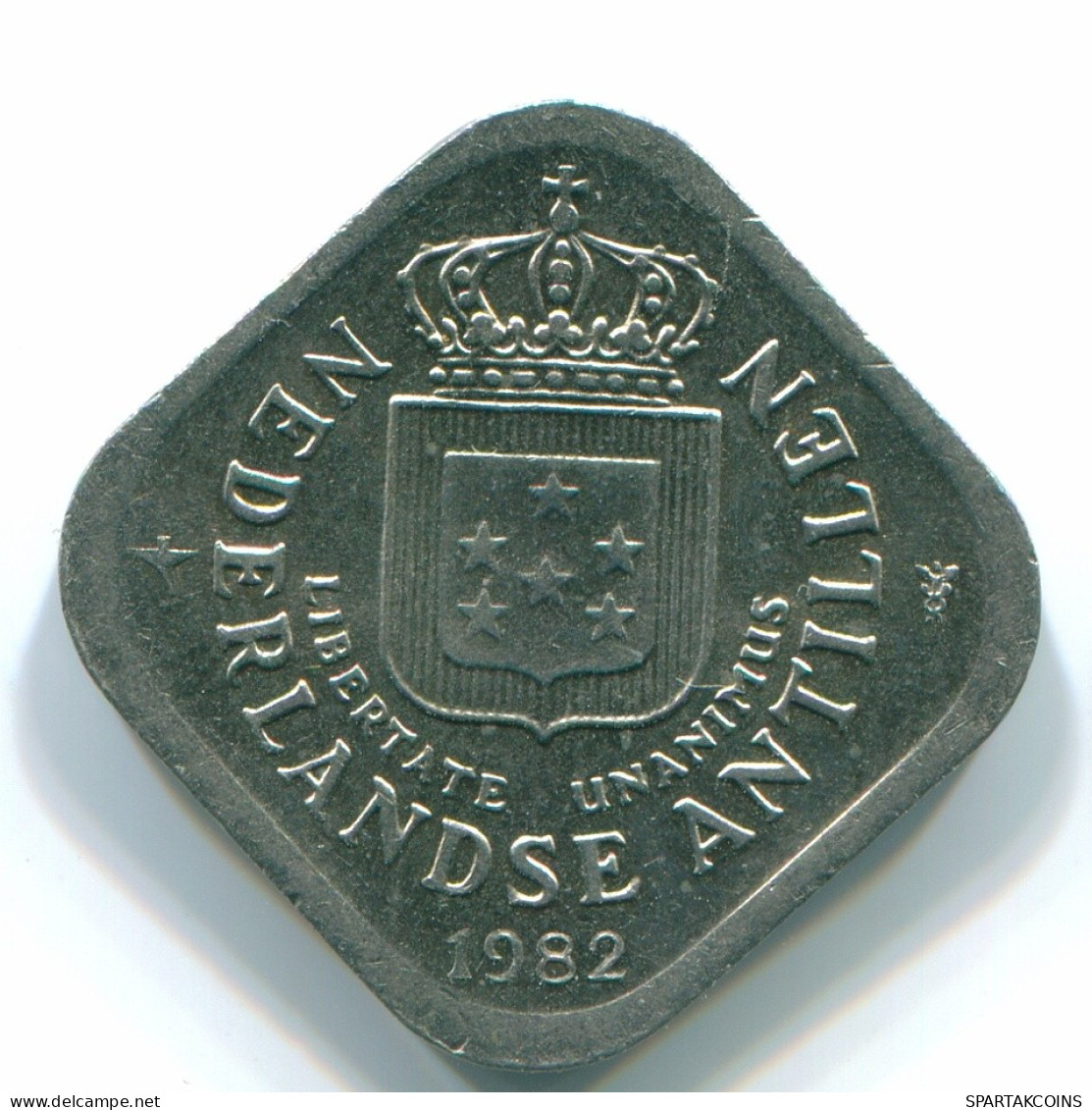 5 CENTS 1982 ANTILLES NÉERLANDAISES Nickel Colonial Pièce #S12357.F.A - Antille Olandesi